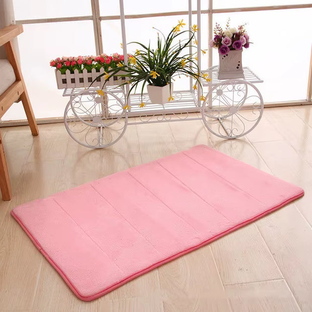 12 Colors Home Bath Mat Super Absorbent Bathroom Carpets Rugs Soft Memory Foam Floor Bedroom Toilet Floor Shower Rug Decor
