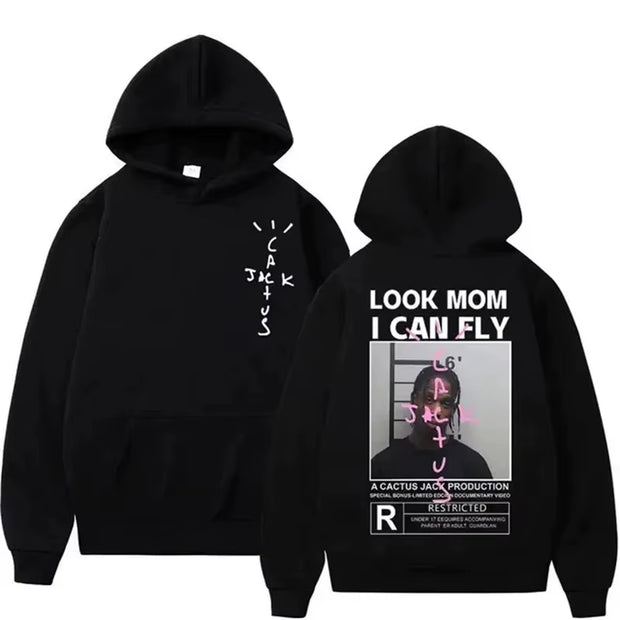 Rapper Cactus Jack Music Album Hoodies Men Women Fashion High Street Sweatshirts Vintage Hip Hop Pullovers Hoodie Oversized Tops