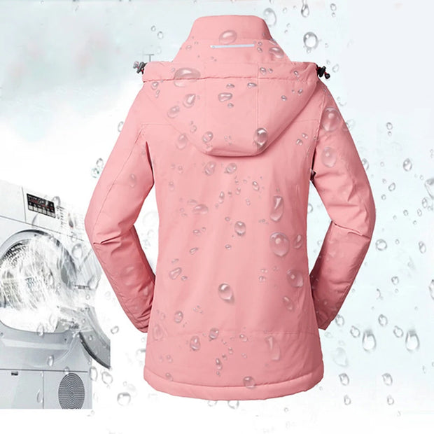 Women Warm Thermal Heated Jacket Coat Waterproof Heated Jacket for Riding Skiing Fishing USB Heated Jacket Women Men Coat