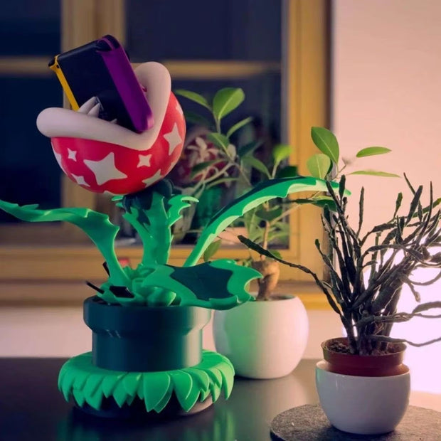 3D Printing DIY Creative Base for Switch Piranha Plant Model Dock Multifunctional Station with Storage Card Space Desk Ornament