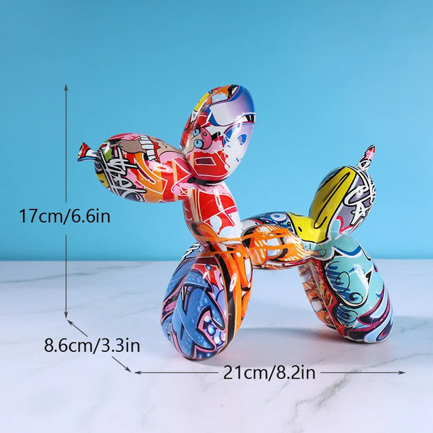 Nordic Balloon Dog Figurines for Interior Resin Doggy Home Entrance Living Room Desktop Decoration Accessories Gifts