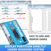 Batocera 500G Gaming Hard Drive with 110000 Retro Games for Super Console X PC