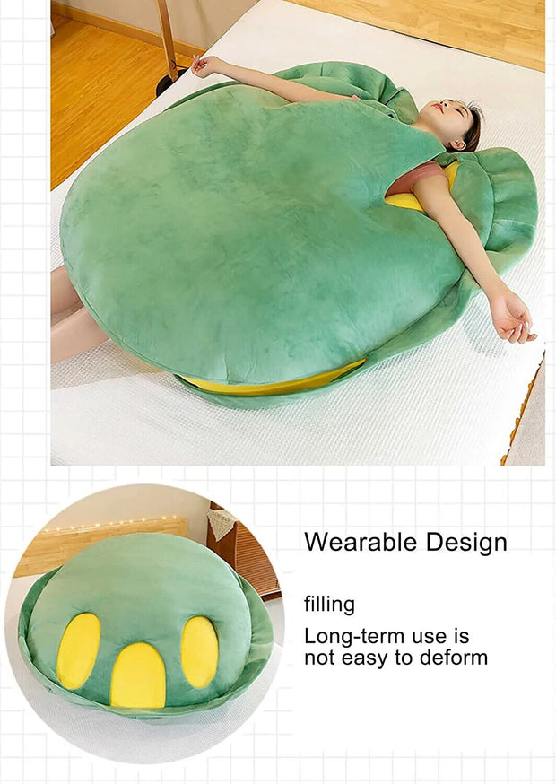 Hype Haven Wearable Turtle Shell Pillows Green Adult Plush Ultimate Comfort