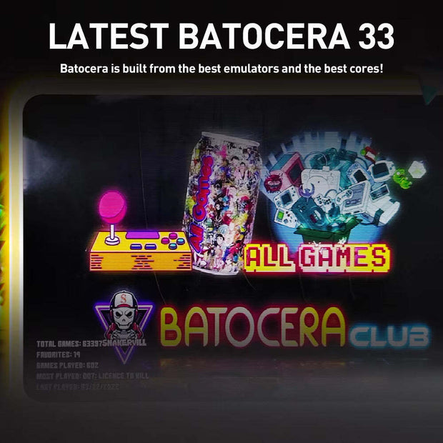 Batocera 500G Gaming Hard Drive with 110000 Retro Games for Super Console X PC