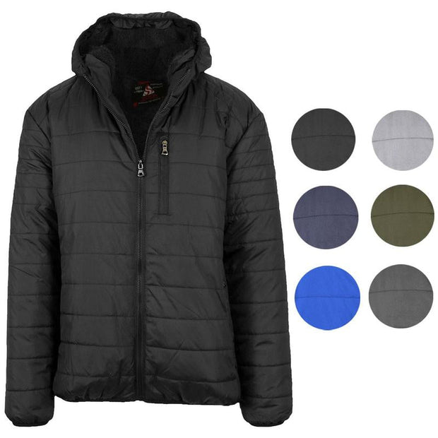 Men'S Classic & Sherpa Fleece Lined Hooded Puffer Jacket (S to 2XL)