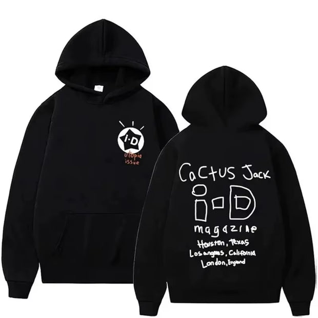 Rapper Cactus Jack Music Album Hoodies Men Women Fashion High Street Sweatshirts Vintage Hip Hop Pullovers Hoodie Oversized Tops
