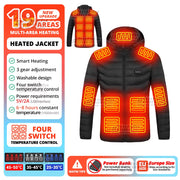 21 Areas Heated Jacket Winter Men'S Women'S Motorcycle Jacket USB Electric Heating Jacket Heated Vest Moto Thermal Clothing Coat