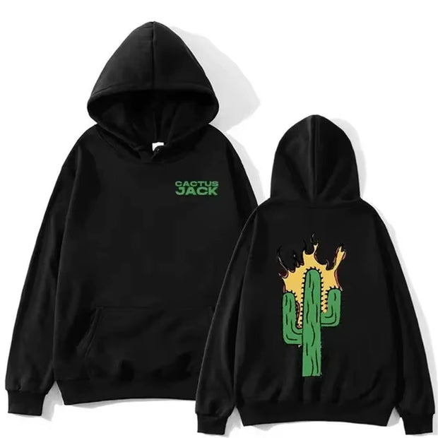 Rapper Cactus Jack Music Album Hoodies Men Women Fashion High Street Sweatshirts Vintage Hip Hop Pullovers Hoodie Oversized Tops