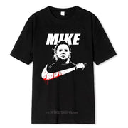 2023 Halloween Horror Movie T Shirt Vintage Cotton Tee Shirt Funny Mike Printed Short Sleeves Oversized S-XXXL Tshirts Men Women