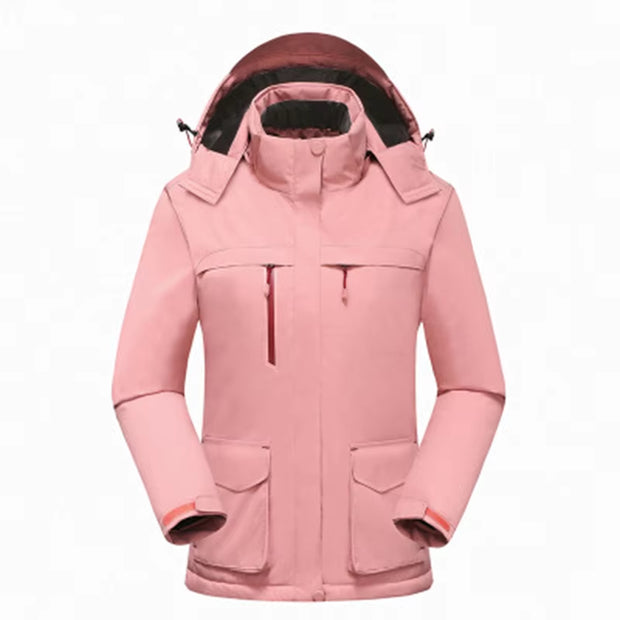 Women Warm Thermal Heated Jacket Coat Waterproof Heated Jacket for Riding Skiing Fishing USB Heated Jacket Women Men Coat