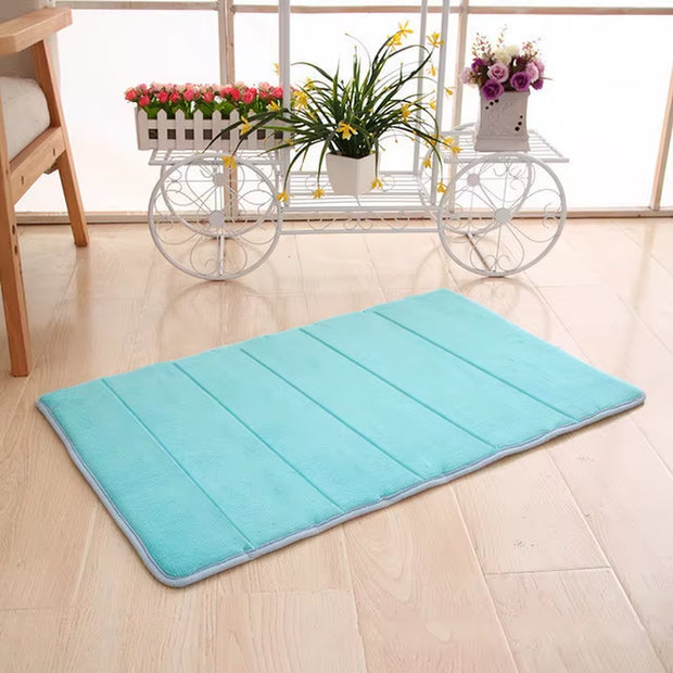 12 Colors Home Bath Mat Super Absorbent Bathroom Carpets Rugs Soft Memory Foam Floor Bedroom Toilet Floor Shower Rug Decor