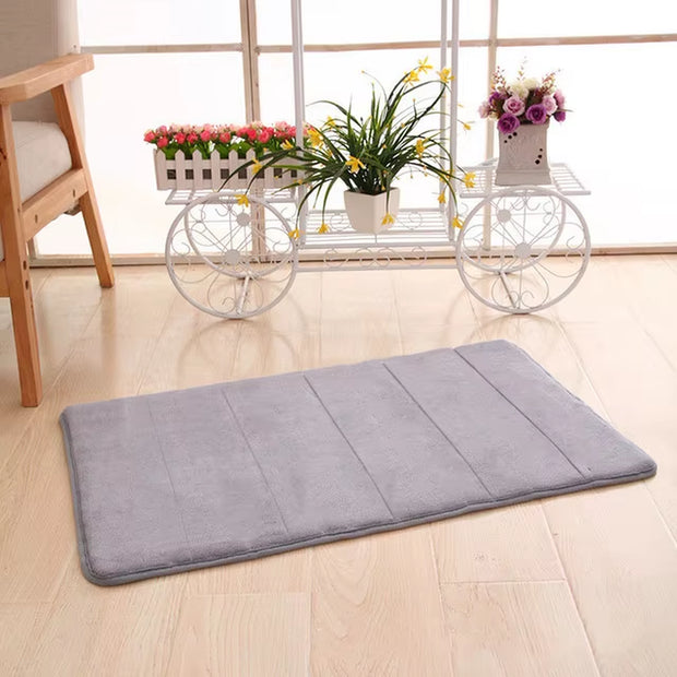 12 Colors Home Bath Mat Super Absorbent Bathroom Carpets Rugs Soft Memory Foam Floor Bedroom Toilet Floor Shower Rug Decor