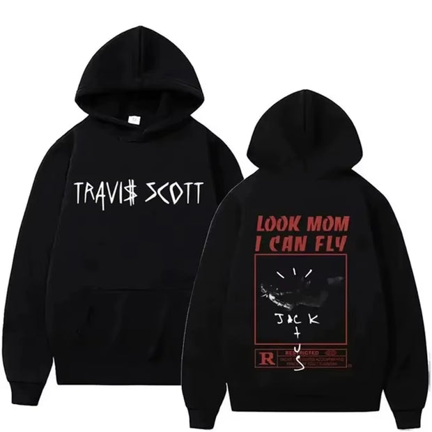 Rapper Cactus Jack Music Album Hoodies Men Women Fashion High Street Sweatshirts Vintage Hip Hop Pullovers Hoodie Oversized Tops