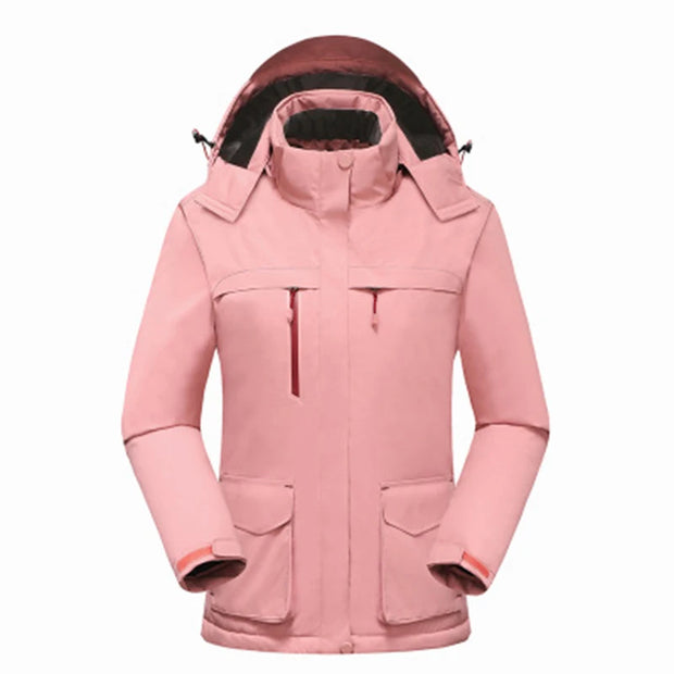 Women Warm Thermal Heated Jacket Coat Waterproof Heated Jacket for Riding Skiing Fishing USB Heated Jacket Women Men Coat